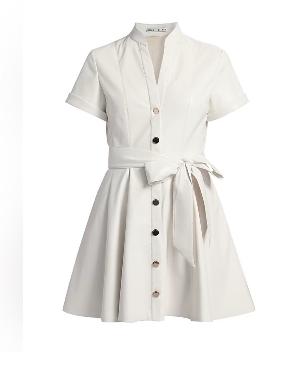 ALICE + OLIVIA
Lucy Faux Leather Mini Dress